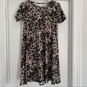 Leopard tee shirt dress